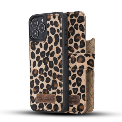 Bouletta Detachable Leather Wallet Case for Apple iPhone 13 Series iPhone 13 Pro Max / Leopard