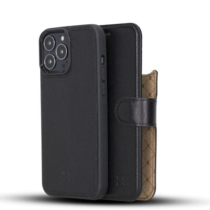 Bouletta Detachable Leather Wallet Case for Apple iPhone 13 Series iPhone 13 Pro Max / Black