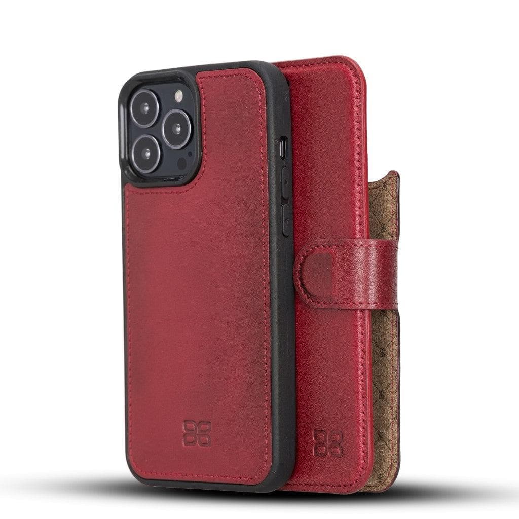 Bouletta Detachable Leather Wallet Case for Apple iPhone 13 Series iPhone 13 Pro Max / Red