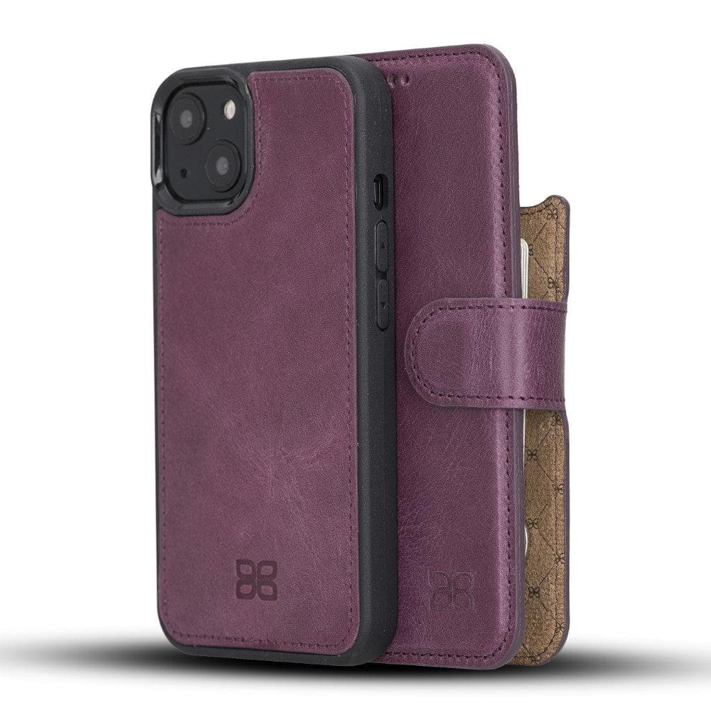 Bouletta Detachable Leather Wallet Case for Apple iPhone 13 Series iPhone 13 / Purple