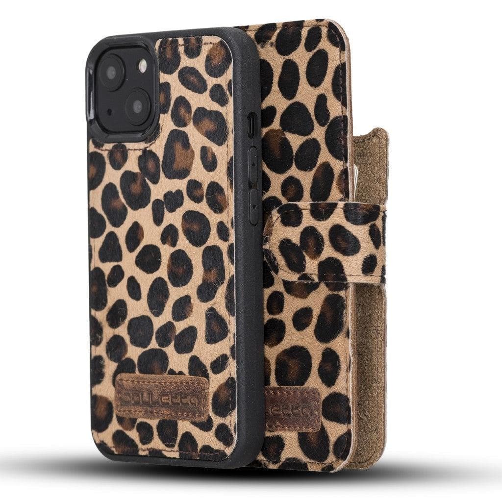 Bouletta Detachable Leather Wallet Case for Apple iPhone 13 Series iPhone 13 / Leopard