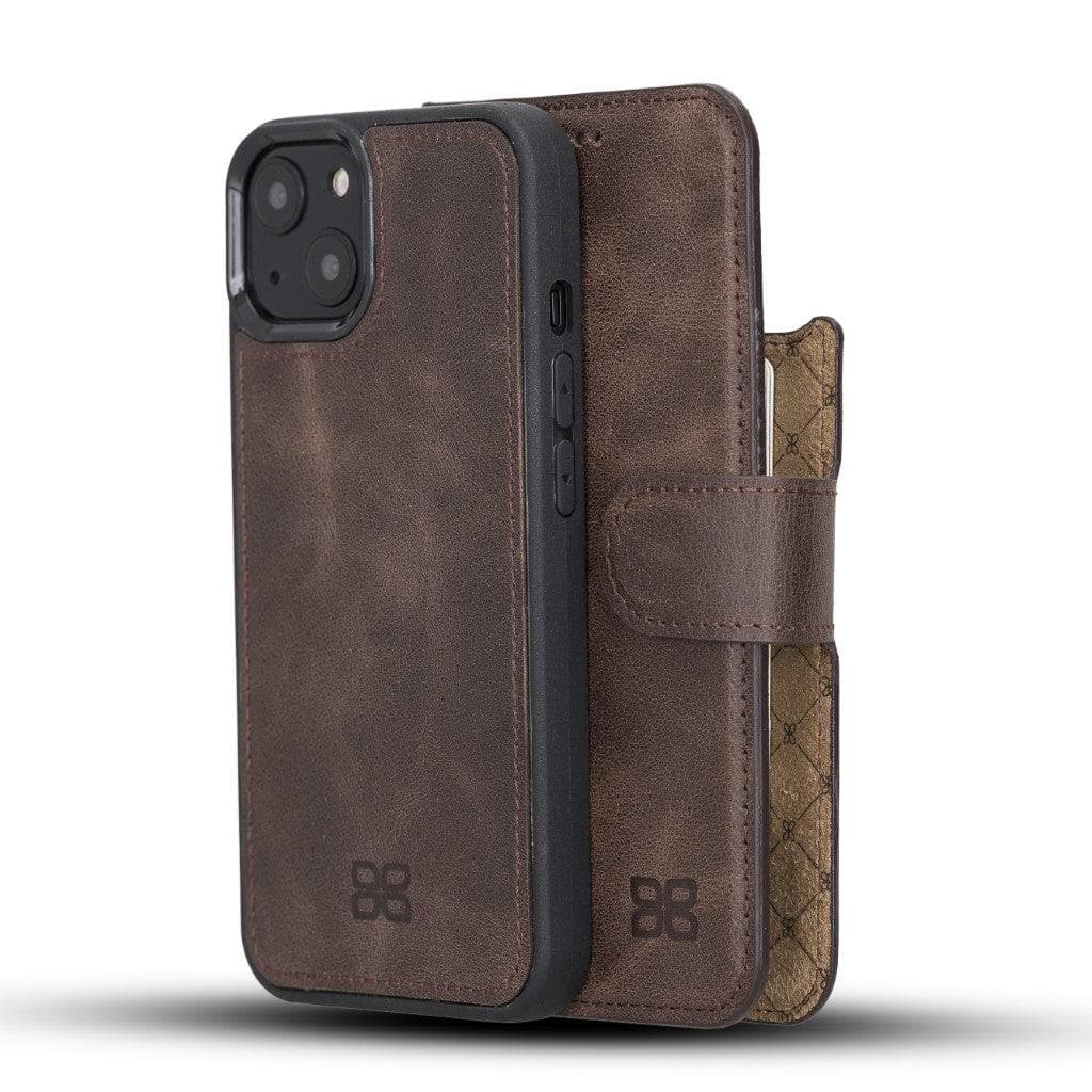 Bouletta Detachable Leather Wallet Case for Apple iPhone 13 Series iPhone 13 / Dark Brown