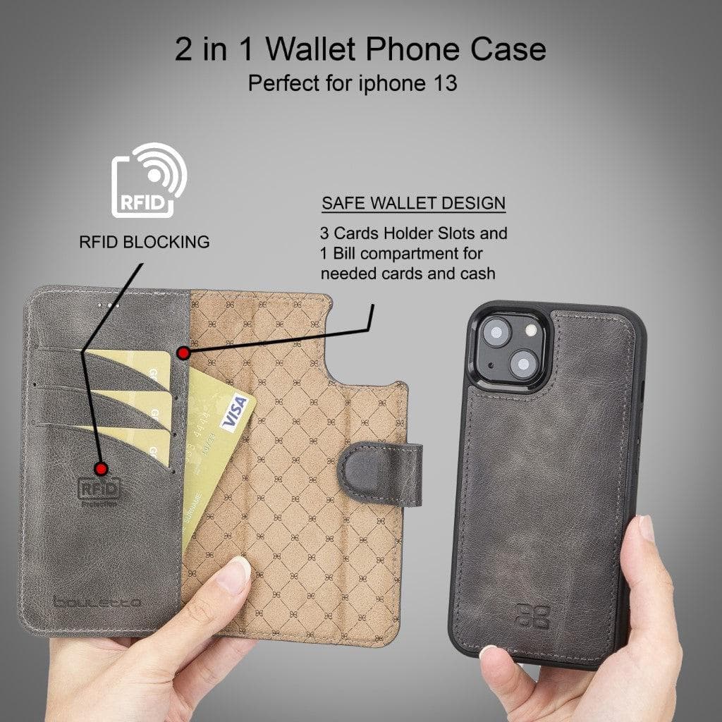 Bouletta Detachable Leather Wallet Case for Apple iPhone 13 Series