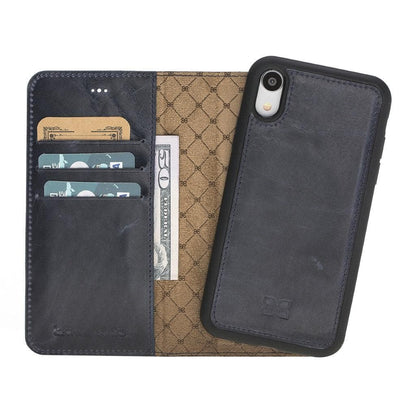 Bouletta Detachable Leather Wallet Case for Apple iPhone X Series iPhone XS Max / Vegetal Dark Blue