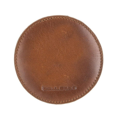 Bouletta Divine Geniun Leather Handmade Cup Coaster Rustic Tan With Effect