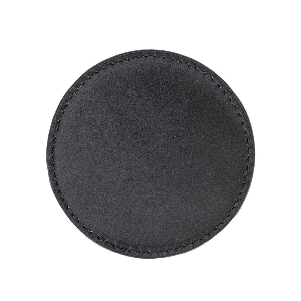 Bouletta Divine Geniun Leather Handmade Cup Coaster Rustic Black