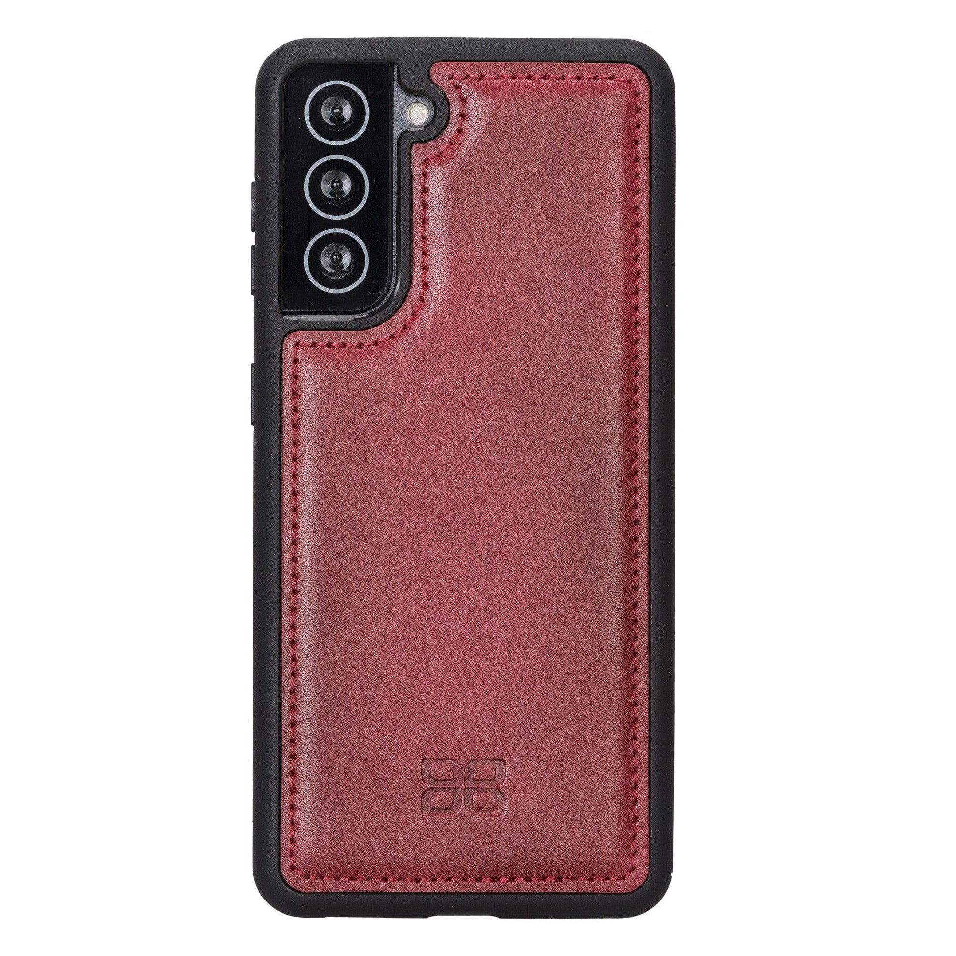 Bouletta Flex Cover Back Leather Cases for Samsung Galaxy S21 Series S21 Plus / Red