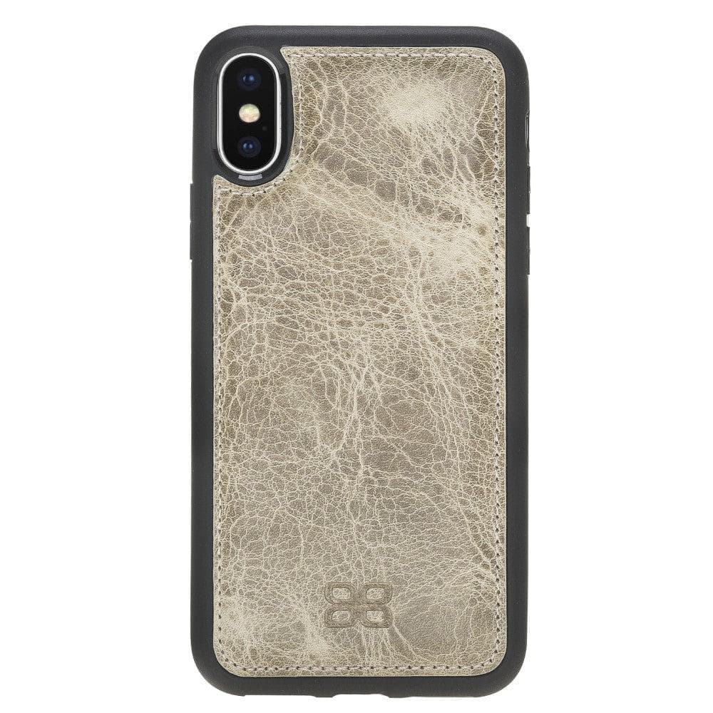 Bouletta Flexible Leather Back Cover for Apple iPhone X Series iPhone X / XS / Vegetal Cream