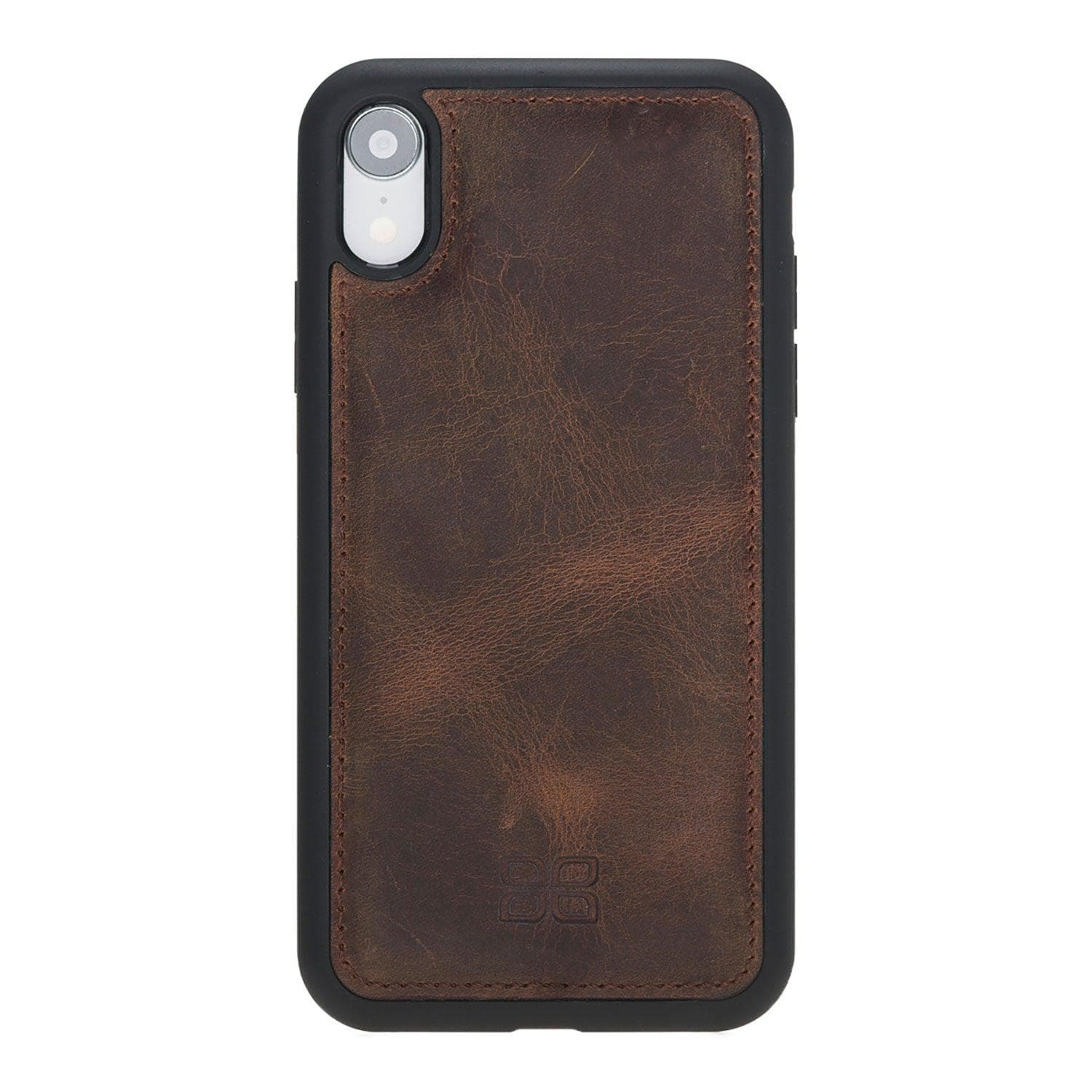 Bouletta Flexible Leather Back Cover for Apple iPhone X Series iPhone XR / Brown