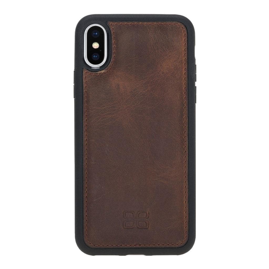 Bouletta Flexible Leather Back Cover for Apple iPhone X Series - X / XS / XR / XS Max Antic Brown / iPhone XS Max