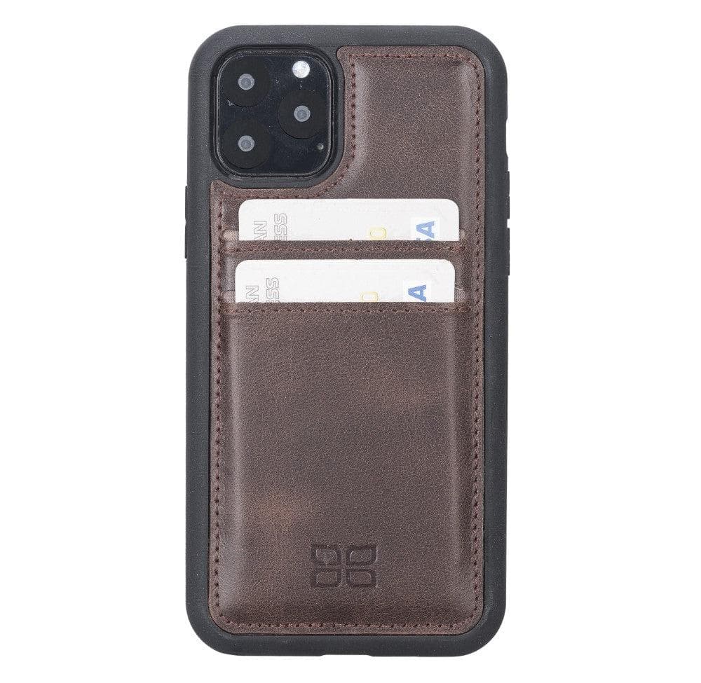 Bouletta Flexible Leather Back Cover With Card Holder for iPhone 11 Series