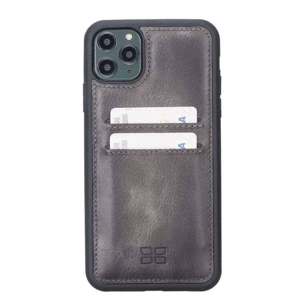 Bouletta Flexible Leather Back Cover With Card Holder for iPhone 11 Series