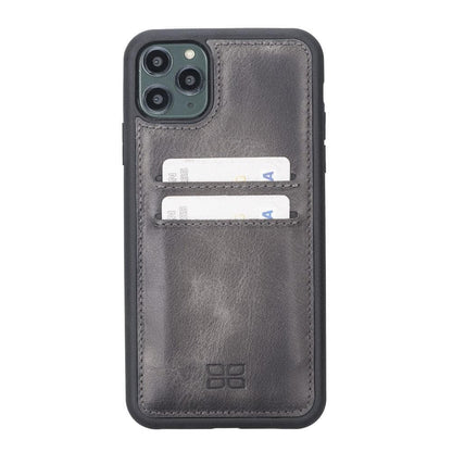 Bouletta Flexible Leather Back Cover With Card Holder for iPhone 11 Series