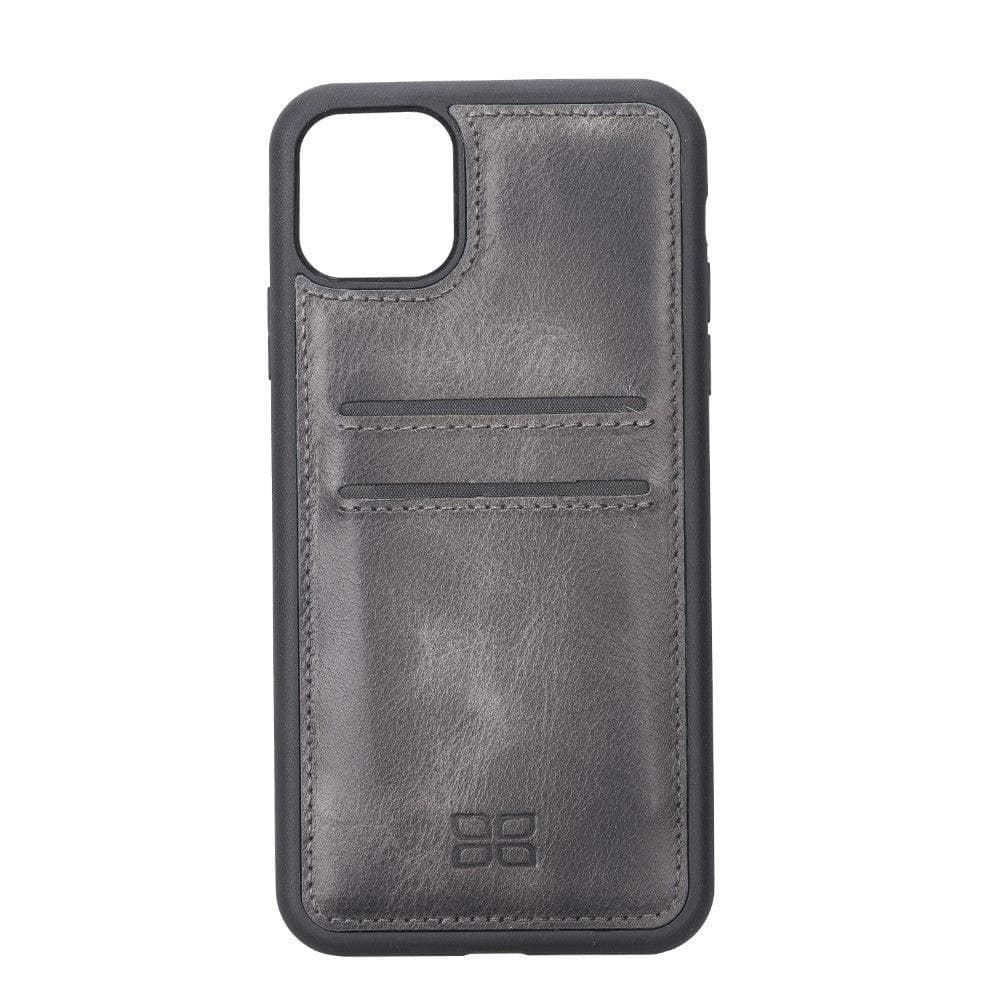 Bouletta Flexible Leather Back Cover With Card Holder for iPhone 11 Series