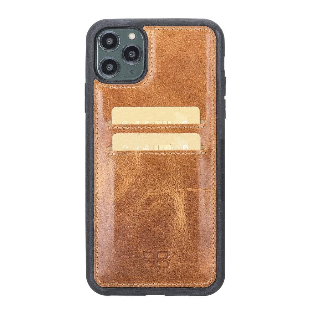 Bouletta Flexible Leather Back Cover With Card Holder for iPhone 11 Series