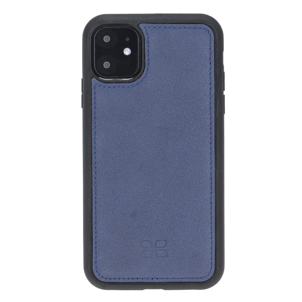 Bouletta Flexible Leather Back Cover With Card Holder for iPhone 11 Series iPhone 11 / Sax Blue