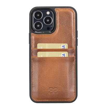 Bouletta Flexible Leather Back Cover with Card Holder for iPhone 13 Series