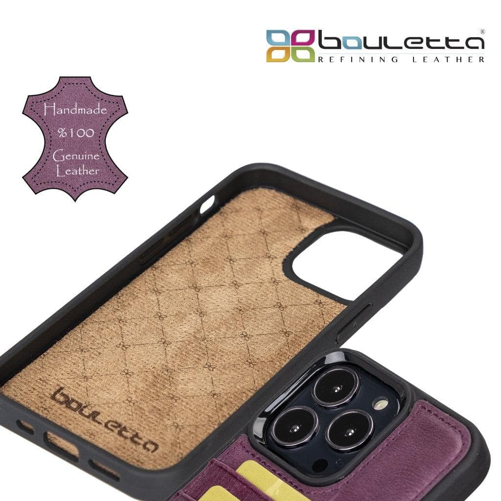 Bouletta Flexible Leather Back Cover with Card Holder for iPhone 13 Series