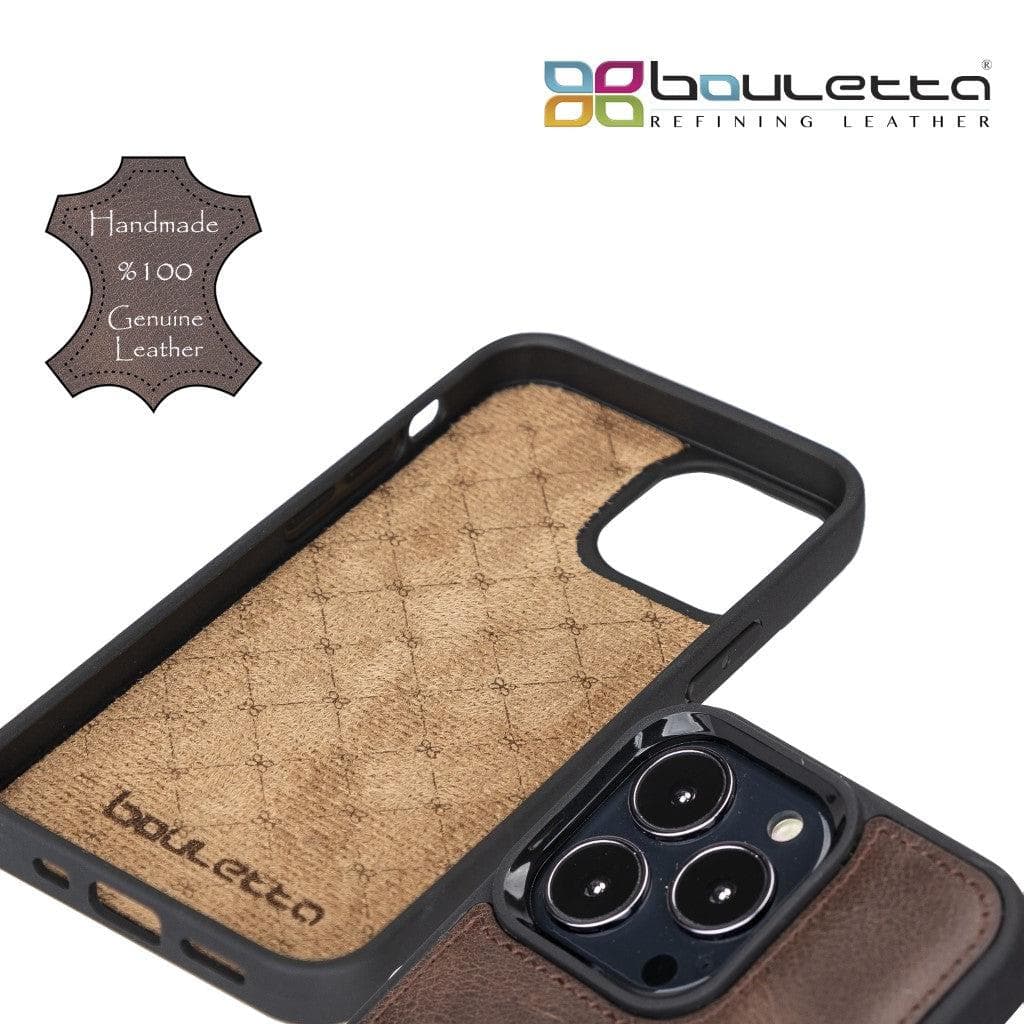 Bouletta Flexible Leather Back Cover with Card Holder for iPhone 13 Series