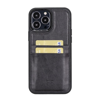 Bouletta Flexible Leather Back Cover with Card Holder for iPhone 13 Series