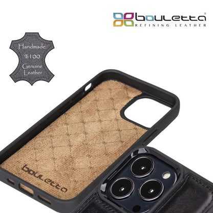 Bouletta Flexible Leather Back Cover with Card Holder for iPhone 13 Series