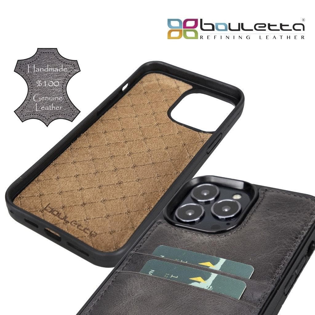 Bouletta Flexible Leather Back Cover with Card Holder for iPhone 13 Series