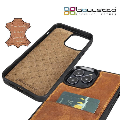 Bouletta Flexible Leather Back Cover with Card Holder for iPhone 13 Series