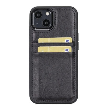 Bouletta Flexible Leather Back Cover with Card Holder for iPhone 13 Series