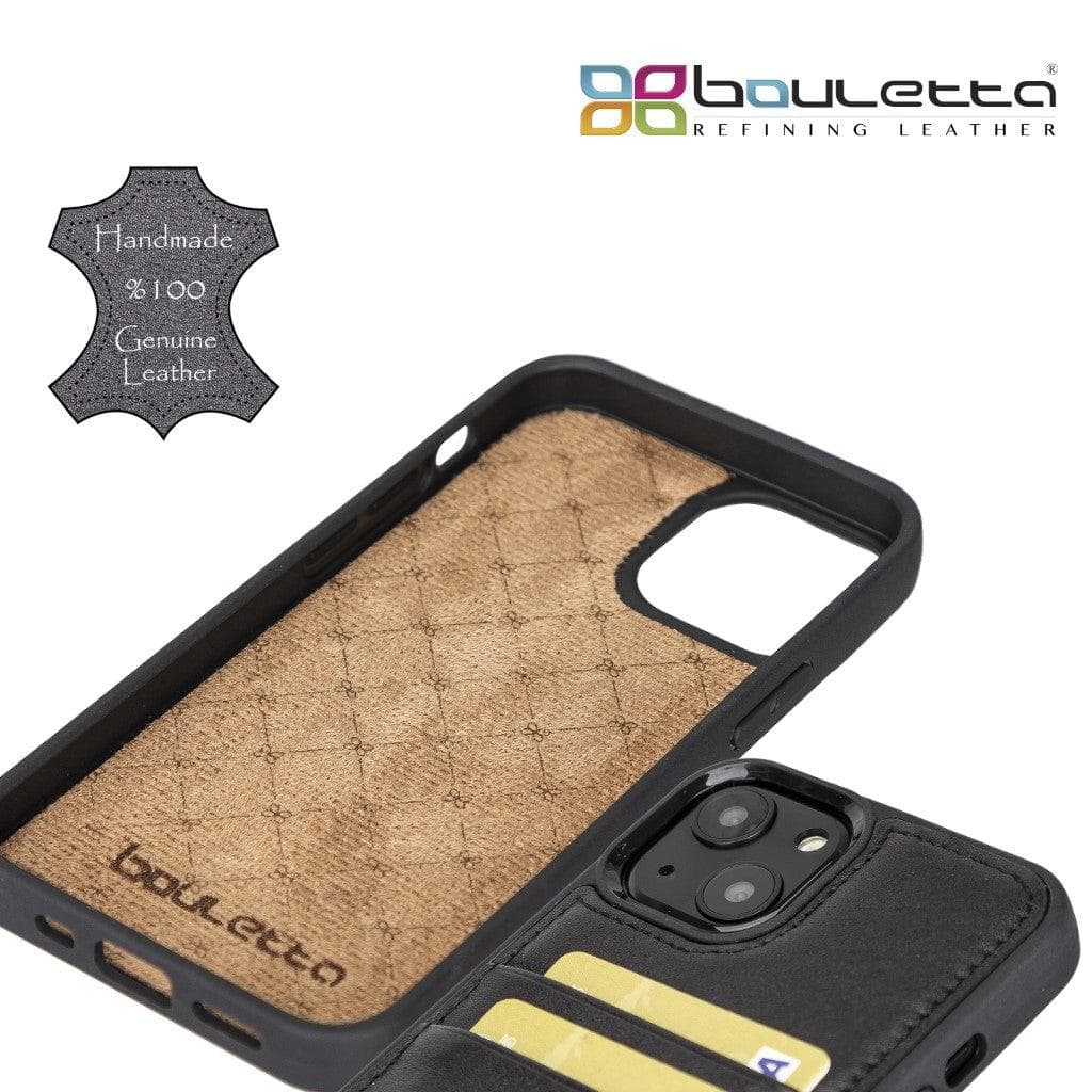 Bouletta Flexible Leather Back Cover with Card Holder for iPhone 13 Series