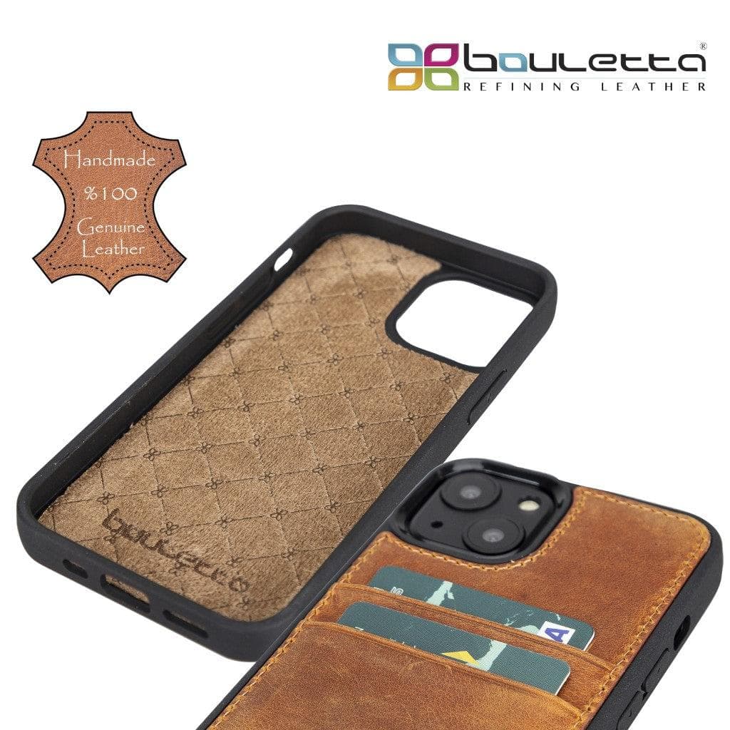 Bouletta Flexible Leather Back Cover with Card Holder for iPhone 13 Series