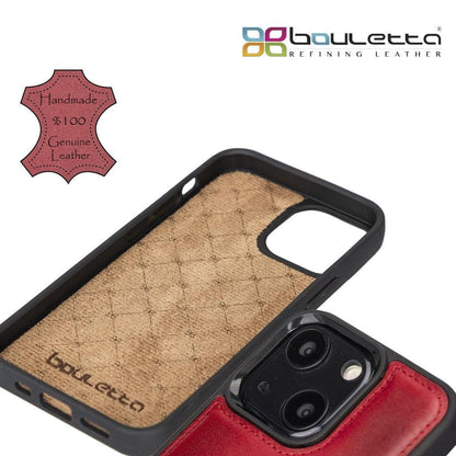 Bouletta Flexible Leather Back Cover with Card Holder for iPhone 13 Series