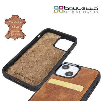 Bouletta Flexible Leather Back Cover with Card Holder for iPhone 13 Series