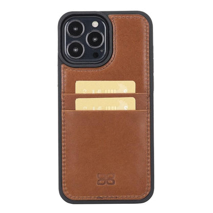 Bouletta Flexible Leather Back Cover with Card Holder for iPhone 13 Series