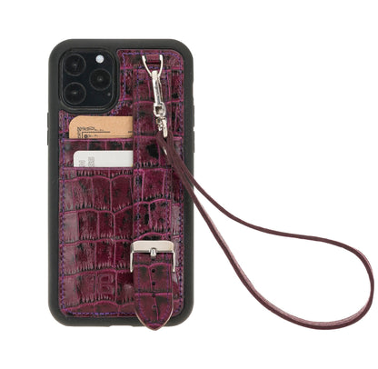 Bouletta Flexible Leather Back Cover with Hand Strap for iPhone 11 Series