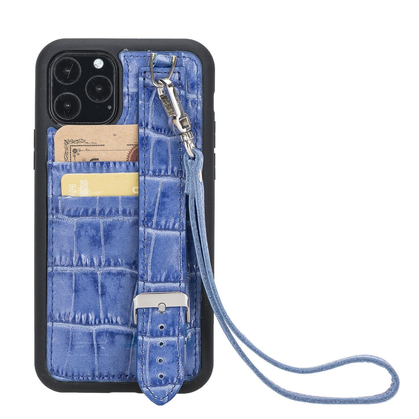 Bouletta Flexible Leather Back Cover with Hand Strap for iPhone 11 Series