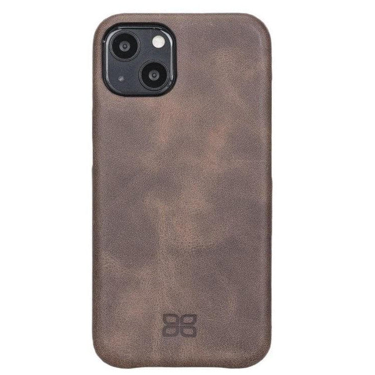 Bouletta Full Leather Back Cover Case for Apple iPhone 12 Series iPhone 12 / Dark Brown