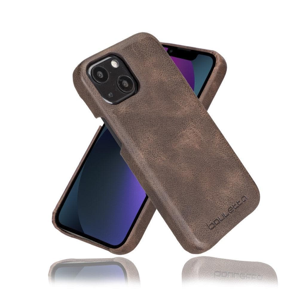 Bouletta Full Leather Coating Back Cover for Apple iPhone 13 Series iPhone 13 / Dark Brown