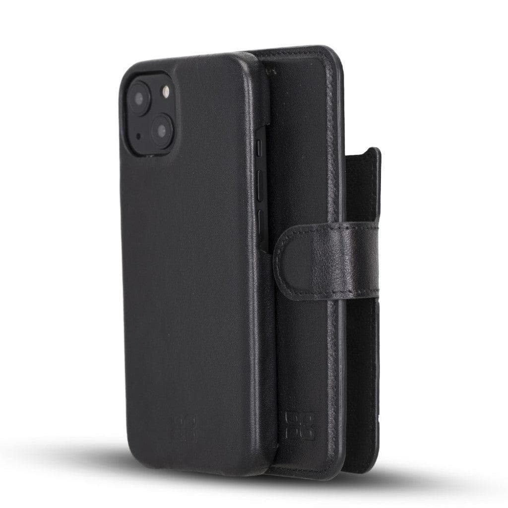 Bouletta Full Leather Coating Detachable Wallet Case for Apple iPhone 13 Series iPhone 13 / Black