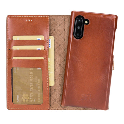 Bouletta Full Leather Coating Detachable Wallet Case for Samsung Note 10 Series Note 10 / Tan / Leather