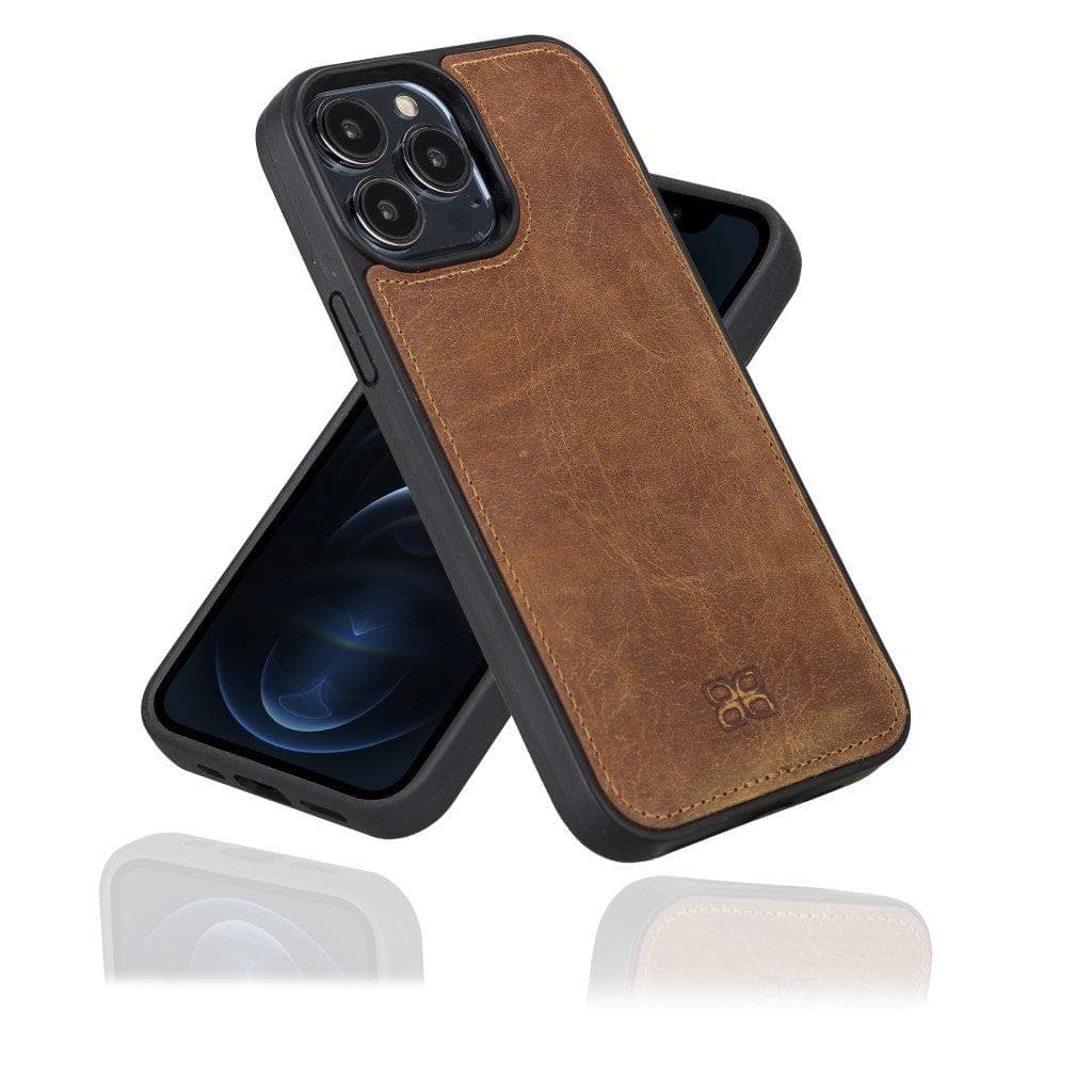 Bouletta Apple iPhone 13 Series Leather Case with Flexible Back Cover iPhone 13 Pro Max / Antic Russet