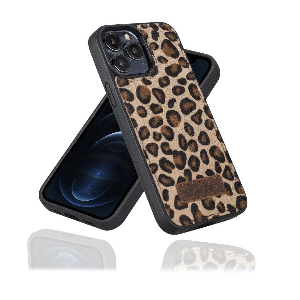 Bouletta Apple iPhone 13 Series Leather Case with Flexible Back Cover iPhone 13 Pro Max / Leopard