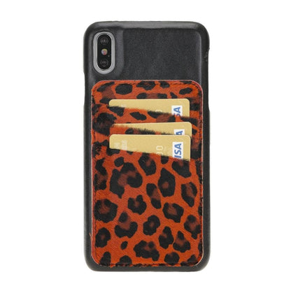 Bouletta iPhone X Series Ultimate Jacket Cases with Detachable Card Holder Leopard-Red