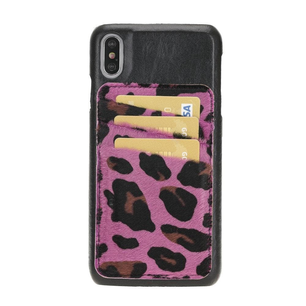 Bouletta iPhone X Series Ultimate Jacket Cases with Detachable Card Holder Leopard-Pink