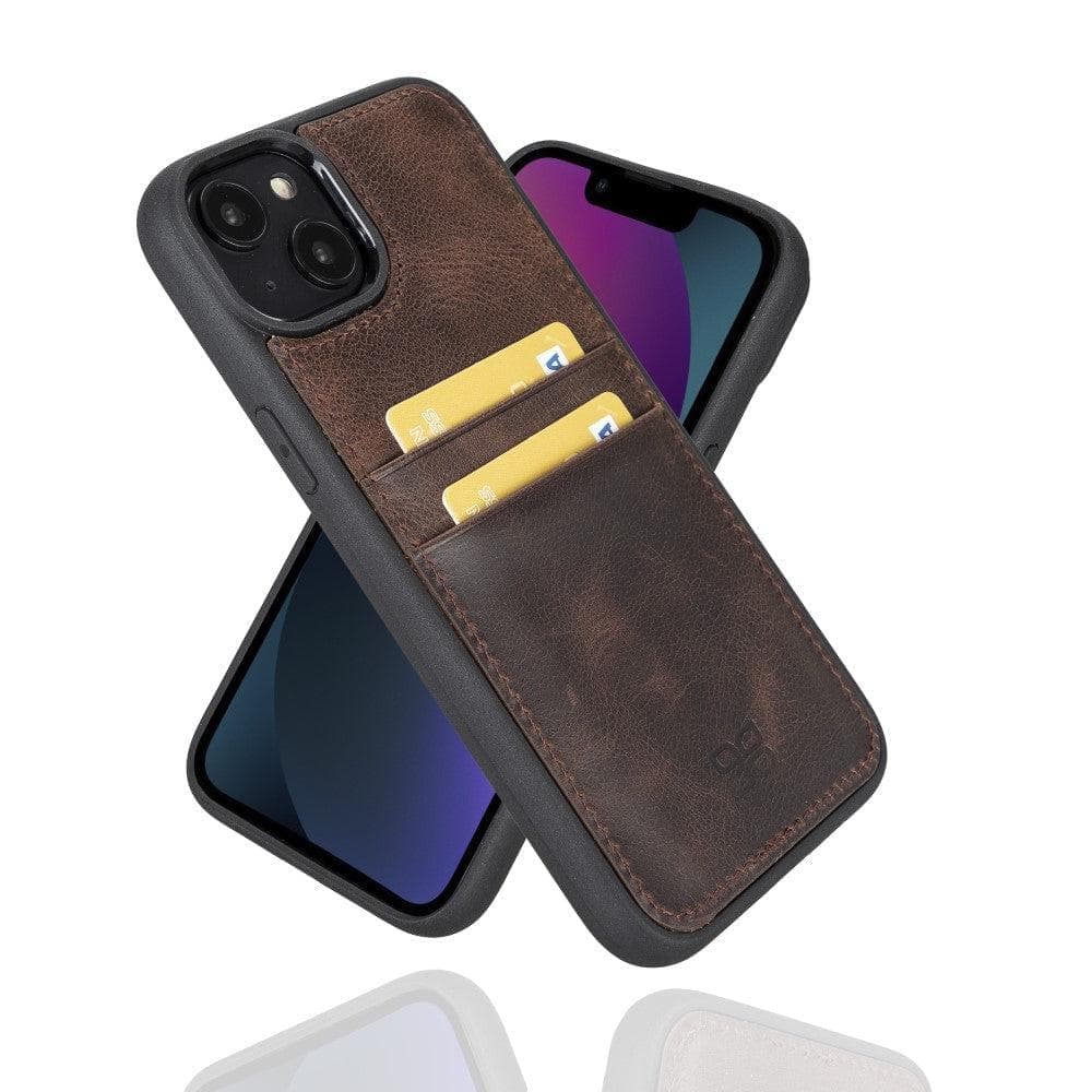 Bouletta Leather Case for iPhone 15 Series with Card Holder iPhone 15 Plus / Brown / Leather