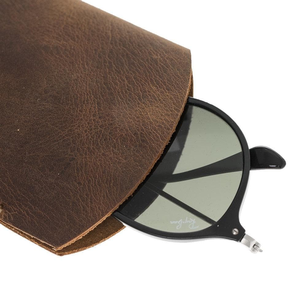 Bouletta Leather Glasses Case Antic Brown