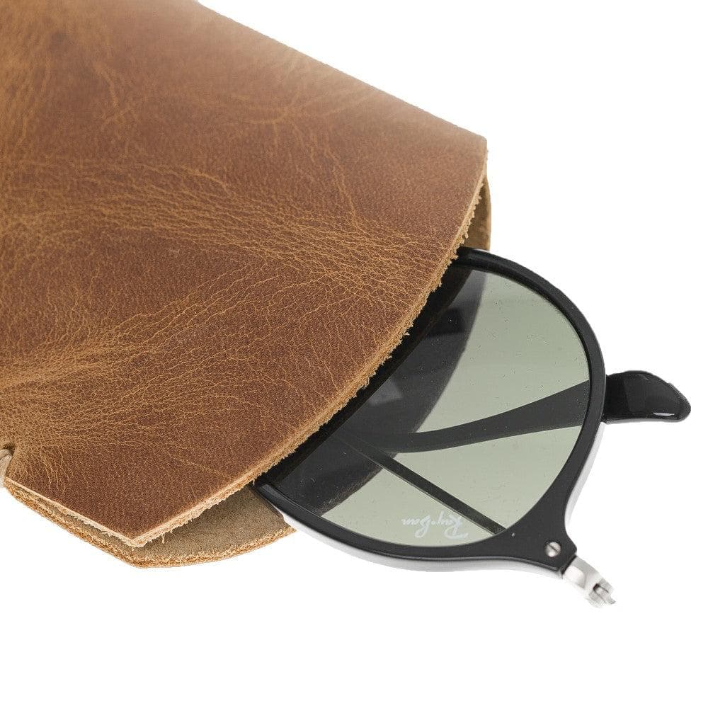 Bouletta Leather Glasses Case Antic Tan