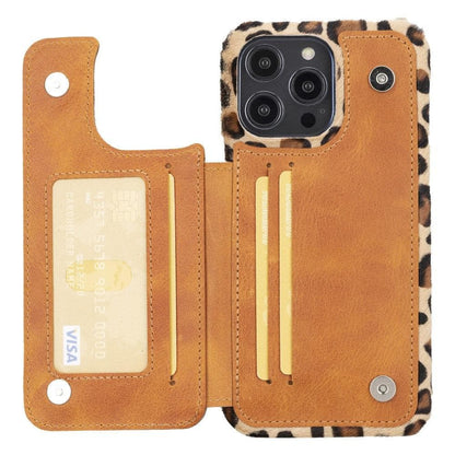 Bouletta Leather Slim Ultimate Book Wallet Apple iPhone 14 Series iPhone 14 Pro Max / Leopard Hairy