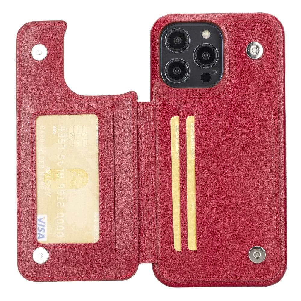 Bouletta Leather Slim Ultimate Book Wallet Apple iPhone 14 Series iPhone 14 Pro Max / Vegetal Red