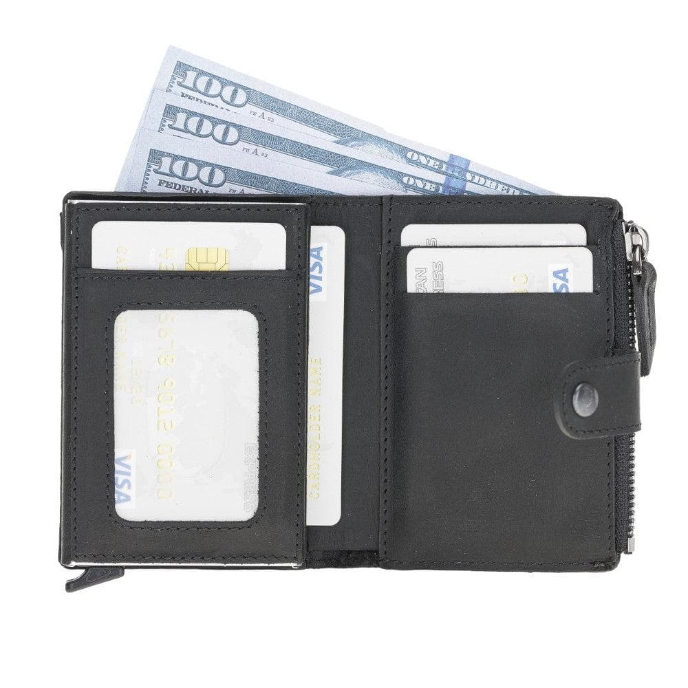 Bouletta Leather Zip Mechanical Card Holder