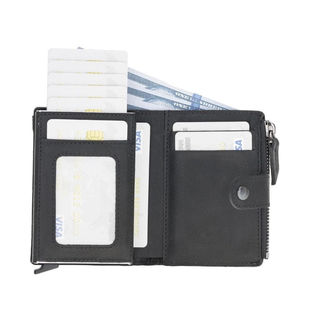 Bouletta Leather Zip Mechanical Card Holder